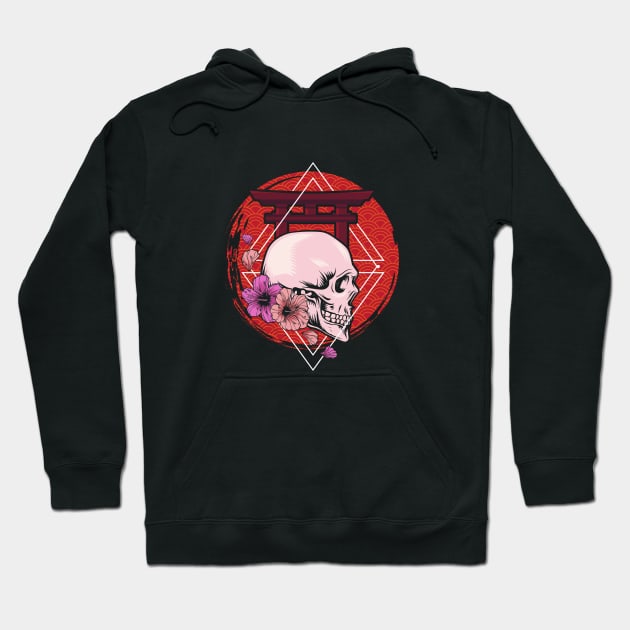 Japanese Skull Hoodie by Merch Sloth